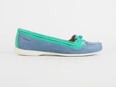 Womens Sebago Felucca Lace B668001 W Leather Lace Up Teal Boat Casual Shoes - London Top Style
